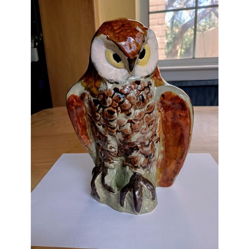 Vintage Madeline Original California Pottery Owl Bird Figurine 8.5"